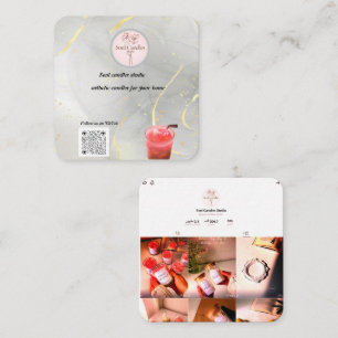 Elegant Candle Business Card Soul Candles Studio