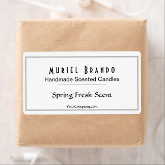 Elegant Candle Company V3 Candle Jar Label
