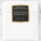 Elegant Candle Square Label Black & Gold Script