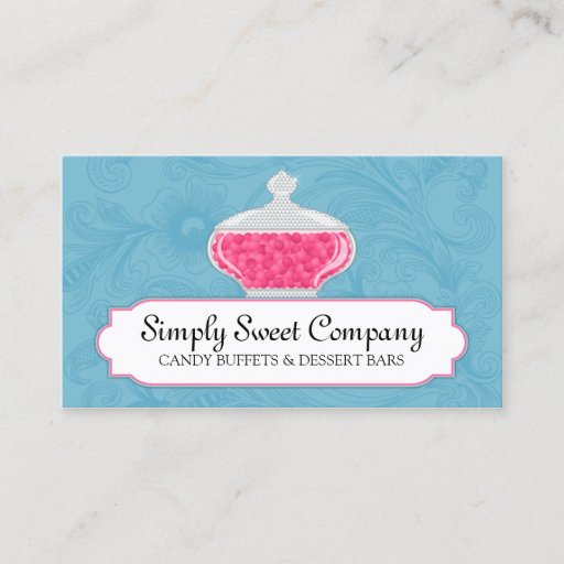 Customizable Candy Buffet and Dessert Bars Business Cards