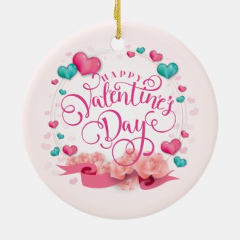 Elegant Candy Hearts Valentine's Day | Ornament | Zazzle