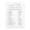 Elegant Candy Match Bridal Shower Game Card