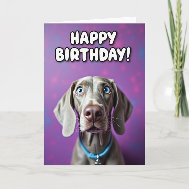 Elegant Canine Birthday Card (Front)