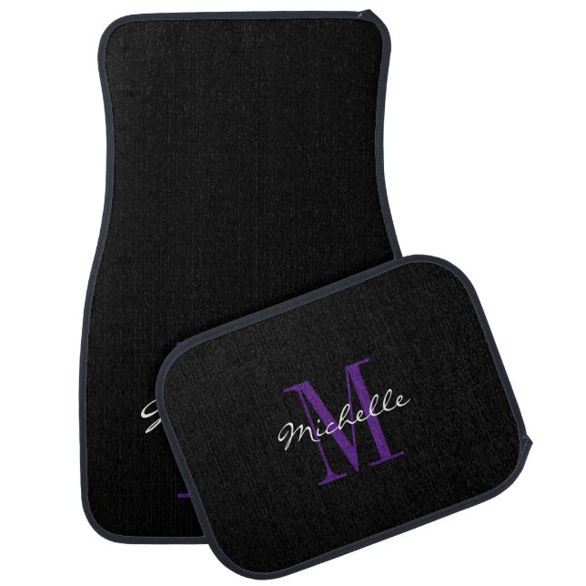 Elegant Car Mats Full Set Personalized Monogram (Set)