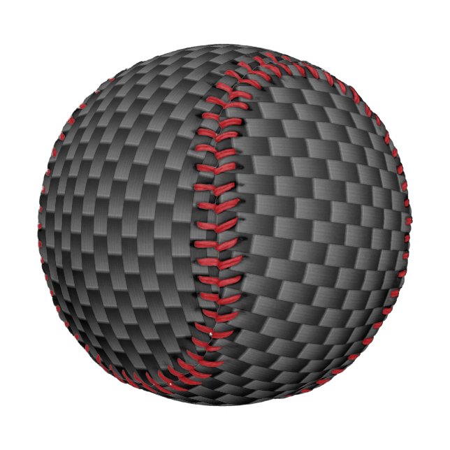 Elegant Carbon Fiber Style Print Background Baseball (Angled)