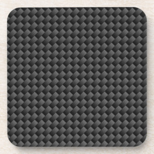 Elegant Carbon Fiber Style Print Decor Drink Coaster