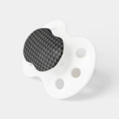 Elegant Carbon Fiber Style Print Decor Pacifier (Front Right)
