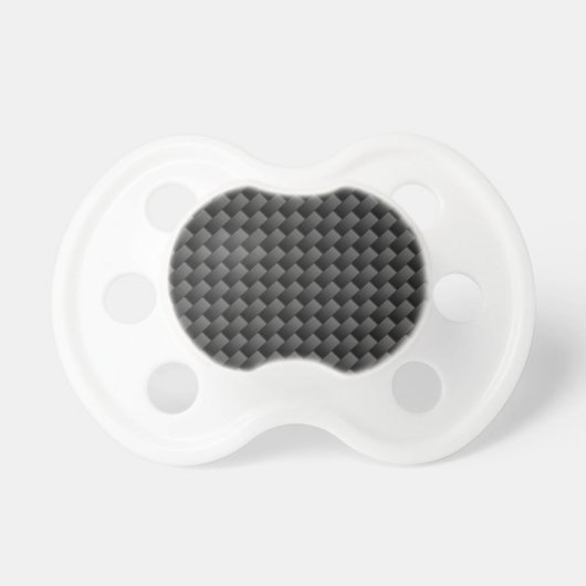 Elegant Carbon Fiber Style Print Decor Pacifier (Front)