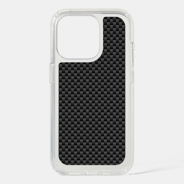 Elegant Carbon Fiber Style Print Speck iPhone Case (Front)
