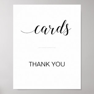 Elegant Card Drop Box Card Table Sign