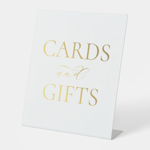 Elegant Cards and Gifts Gold Wedding Pedestal Sign