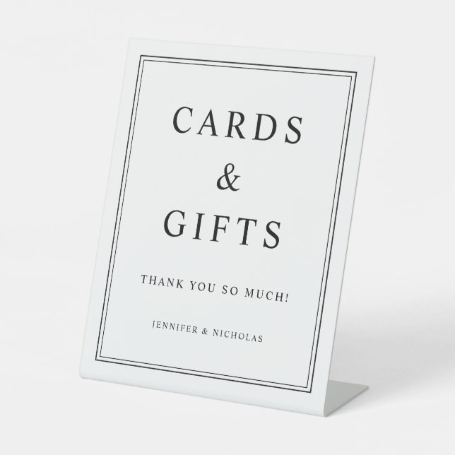 Elegant Cards And Gifts Wedding Pedestal Sign (Front)