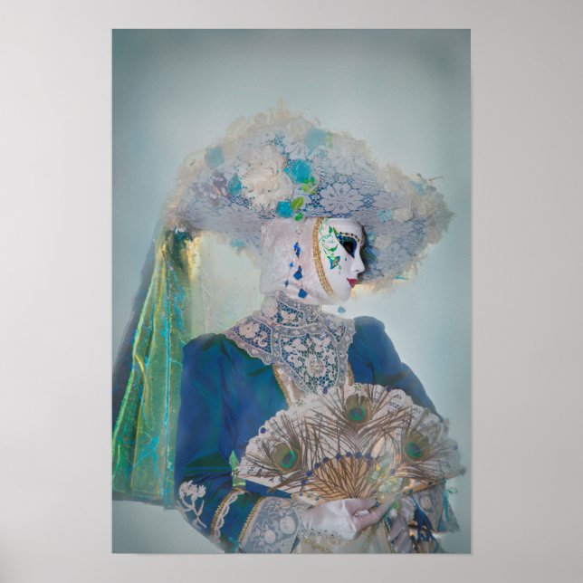Elegant Carnival Costume, Venice Poster (Front)