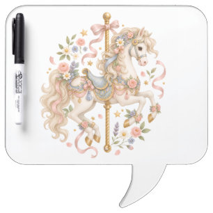 Elegant Carousel Horse French Fairytale Dry Erase Board