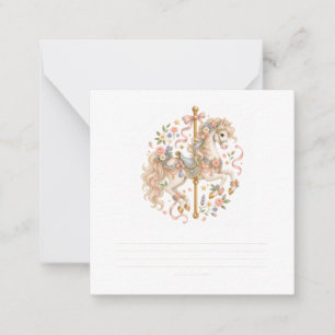 Elegant Carousel Horse French Fairytale Note Card