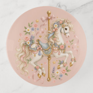 Elegant Carousel Horse French Fairytale Trinket Tray