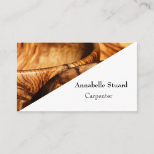 Elegant Carpenter Wood Cabinetmaker & Handyman Business Card