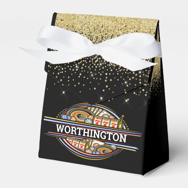 Elegant Casino - See Back Favor Box (Front Side)