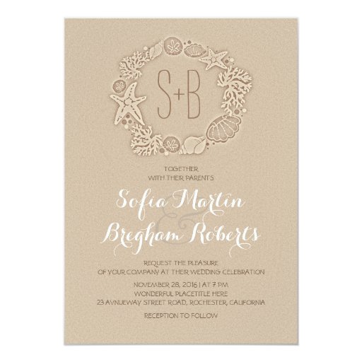 Casual Beach Wedding Invitations 6