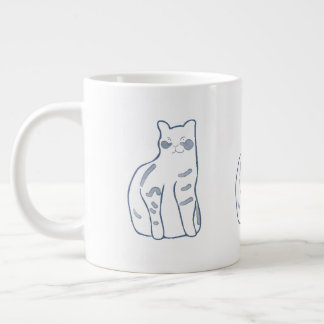 Elegant Cat Design Giant Coffee Mug