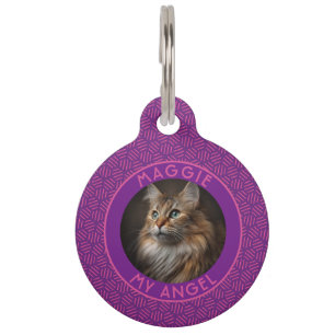 Elegant Cat Gift Hexagon Pet ID Tag