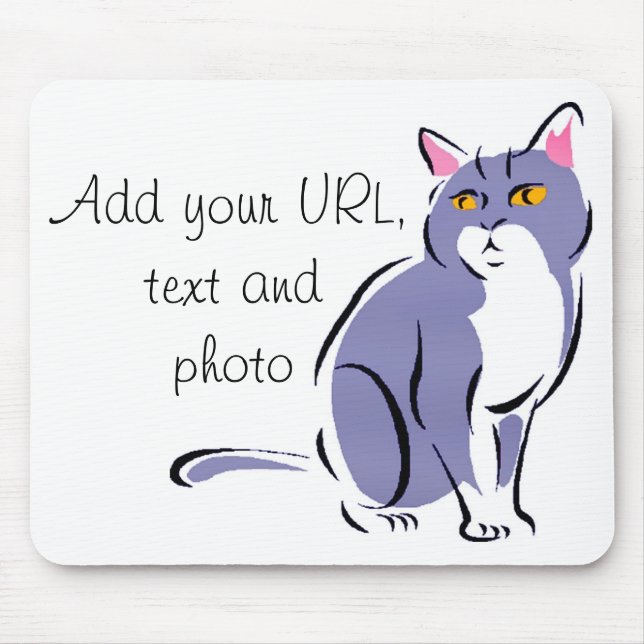Elegant Cat Mouse Pad (Front)