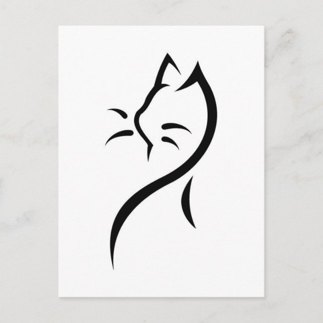 Elegant cat postcard (Front)
