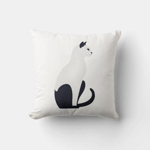 elegant cat throw pillow