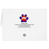 ELEGANT CAT WITH DIVA HAT,PINK ROSES CARDS (Back Horizontal)