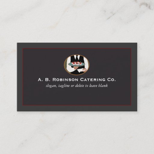 Customizable Elegant Catering Business Card