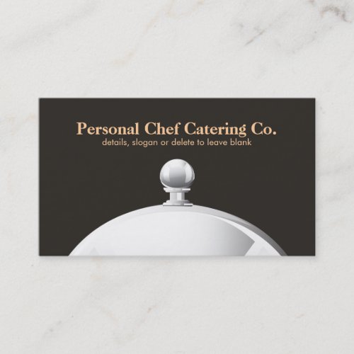 Elegant Catering Company Cloche Business Card