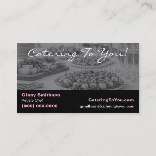Elegant Catering   Food Service & Private Chef Business Card