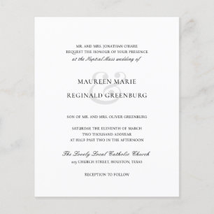 Elegant Catholic Budget Wedding Invitation Flyer