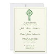 Elegant Catholic Irish Celtic Cross Ivory Wedding