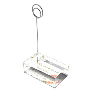 Elegant Catholic Personalized Wedding Place Card Holder