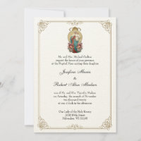 Elegant Catholic Virgin Mary Jesus Wedding 