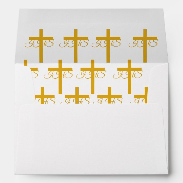 Elegant Catholic Wedding Envelope (Back (Bottom))
