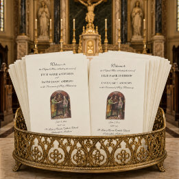 Elegant Catholic Wedding Mass Program