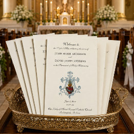 Elegant Catholic Wedding Mass Program