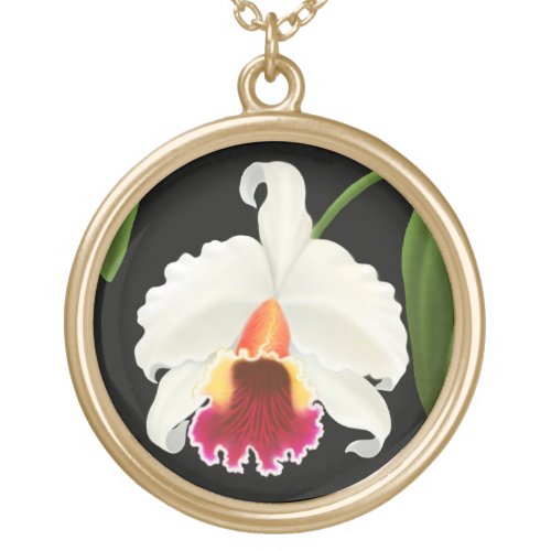 Elegant Cattleya Corsage Orchid Necklace