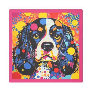 Elegant Cavalier King Charles Spaniel Pop Art