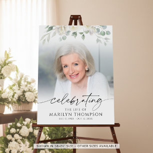 Elegant Celebrating the Life of Floral Photo Foam Board