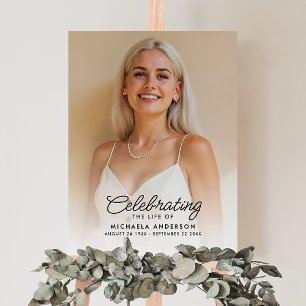 Elegant Celebrating The Life Of Memorial Photo Foam Board