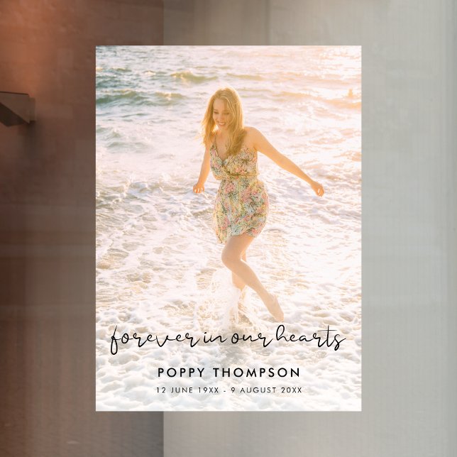 Elegant Celebration of Life | Funeral Memorial Window Cling (Creator Uploaded)