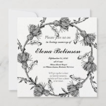 Elegant Celebration of Life Memorial funeral Invit