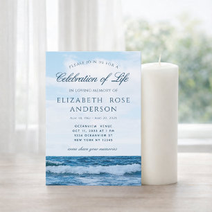 Elegant Celebration of Life Memorial Invitation