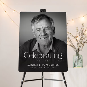 Elegant Celebration of Life Photo Funeral Foam Board