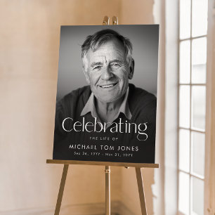 Elegant Celebration of Life Photo Funeral Foam Board