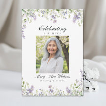 Elegant Celebration of Life Photo Funeral Memorial