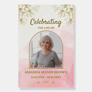 Elegant Celebration of Life Photo Funeral Poster